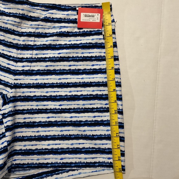Spanx Women’s Sunshine Shorts Pull On 6” Blue Painted Stripe - Picture 4 of 9
